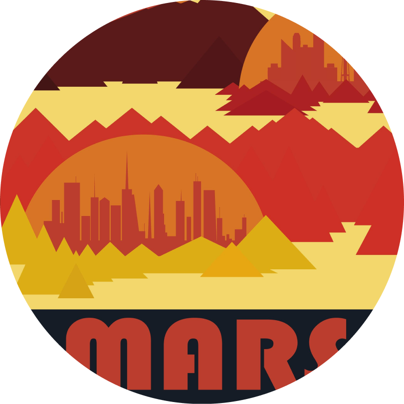 mars exploration poster card image