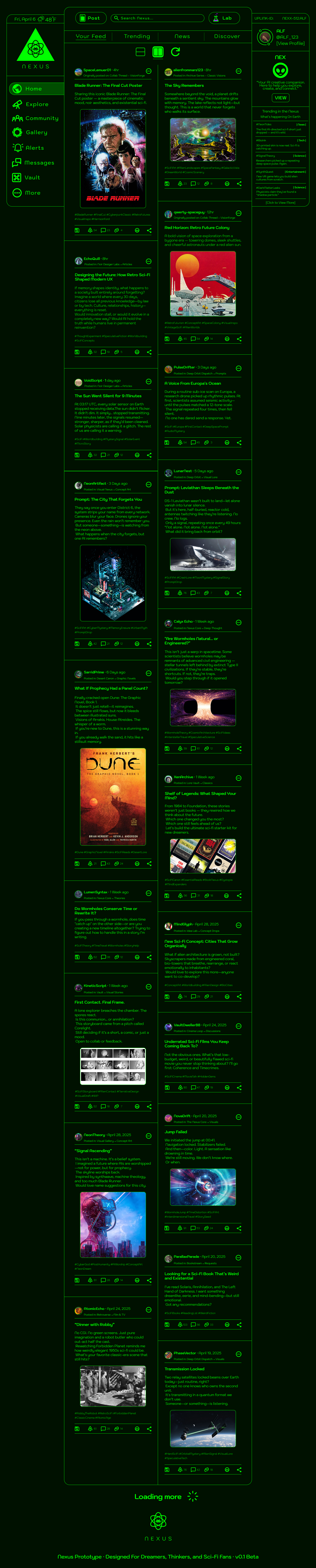 nexus home page double post feed