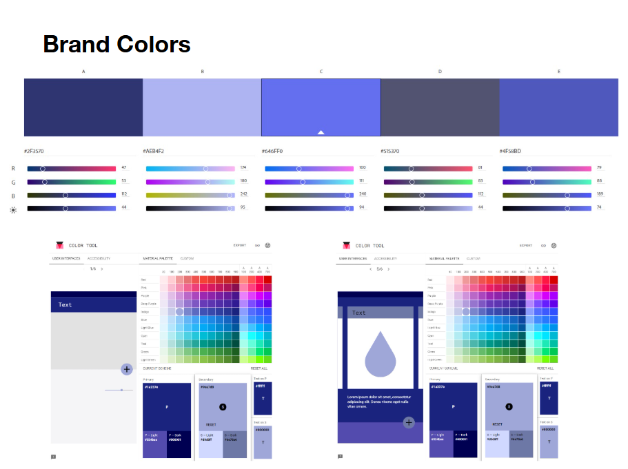 the gallery brand colors image