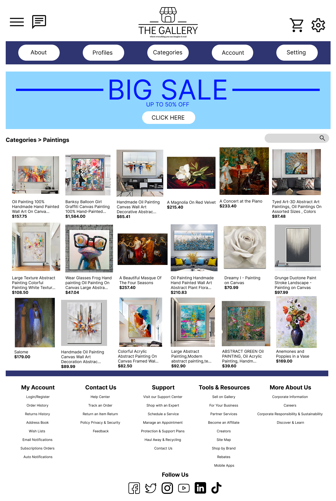 the gallery painting page
